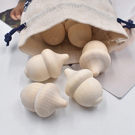 Unfinished Wood DIY Craft Supplies, for Home Decor, Acorn Shape