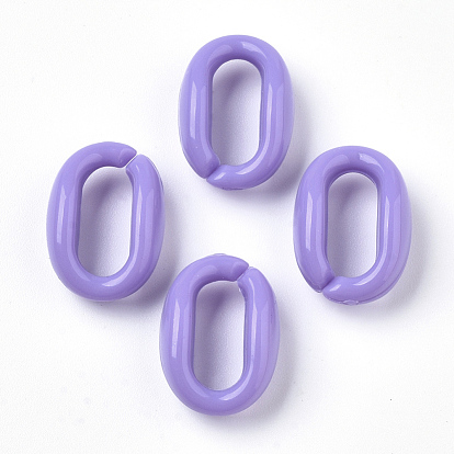 Acrylic Linking Rings, Quick Link Connectors, For Jewelry Cable Chains Making, Oval