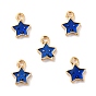 Латунь эмаль подвески, долговечный, без кадмия и без свинца, реальный 18 k позолоченный, звезда