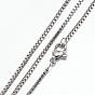 201 Stainless Steel Box Chain Necklaces, with Lobster Claw Clasps