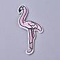 Computerized Embroidery Cloth Iron on/Sew on Patches, Costume Accessories, Appliques, Flamingo Shape