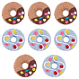 8Pcs 2 Colors Felt Needle Felting Doughnut Ornaments, for Home Decoration Display