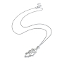 3Pcs 3 Style Brass Bar Link Chains Macrame Pouch Empty Stone Holder for Pendant Necklaces Making