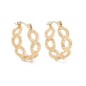 304 Овальные серьги-кольца из нержавеющей стали для женщин с ионным покрытием (IP)