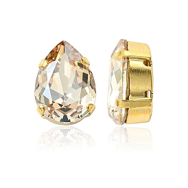 Пришивные чашки preciosa® maxima crystal, многожильных ссылки, чешский хрусталь, с настройками латуни, 719 37 418 груша в стиле барокко