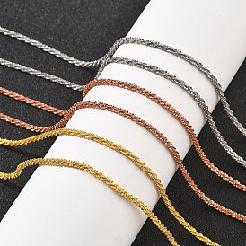 Латунные цепочки из стерлингового серебра ожерелья для женщин, 304 из нержавеющей стали застежкой омар, стойки покрытие, без свинца и без кадмия, долговечный