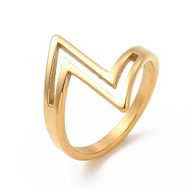 Ионное покрытие (ip) 304 полые кольца из нержавеющей стали с буквой z, широкие кольца с молнией для мужчин и женщин