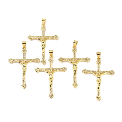 Латунные микро проложить кубического циркония подвески, распятие, стойки покрытие, долговечный, без свинца и без кадмия