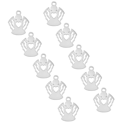 304 Stainless Steel Charms, Angel