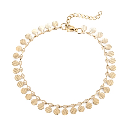 Вакуумное покрытие pvd 304 браслеты с подвесками из нержавеющей стали, , плоско-круглые