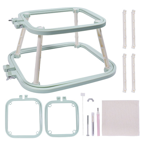 Пяльцы для вышивания крестиком из АБС-пластика, инструмент для вышивания, с хлопчатобумажной льняной тканью и фурнитурой из нержавеющей стали.