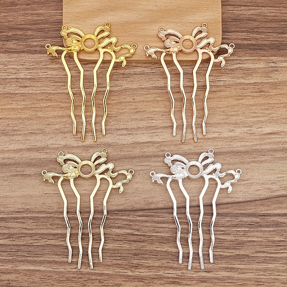 Гребень для волос из сплава, кабошон настройки, лента