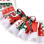 Cloth Pet's Christmas Lace Bandanas, Xmas Dog Cat Collar Bibs, with Resin Bells