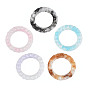 Two Tone Transparent Resin Decoden Cabochons, Imitation Gemstone Style, Ring