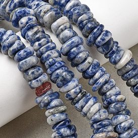 Натуральное синее пятно нитки из бисера яшмы, самородки