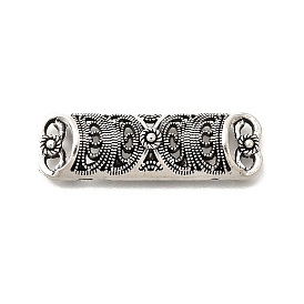 Тибетский стиль сплав соединительные подвески, без кадмия и без свинца, Прямоугольник с цветком