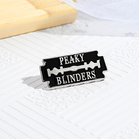 Stylish Peaky Blinders Enamel Lapel Pin Badge with Blade Design
