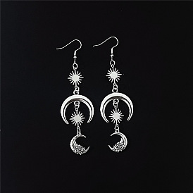 925 Silver Sun and Moon Earrings - Versatile, Elegant, Cat Eye.