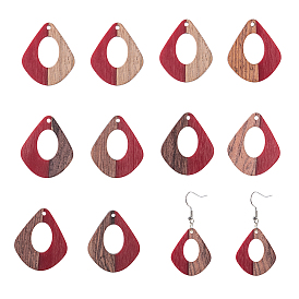 Resin & Wood Pendants, Drop