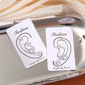 Manchette d'oreille magnétique étincelante pour femmes et hommes avec pierres cz - clous d'oreilles minimalistes non percés