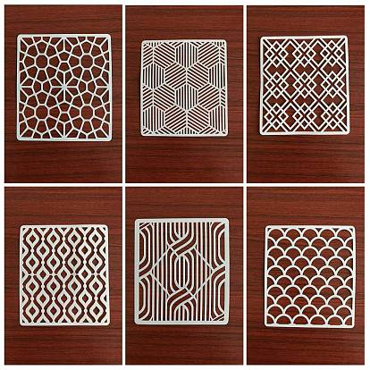 PET Plastic Drawing Painting Stencils Templates, For DIY Scrapbooking, Square