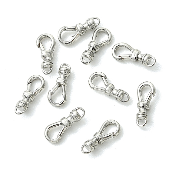 SHEGRACE Brass Spring Ring Clasps, Cadmium Free & Lead Free & Nickel Free