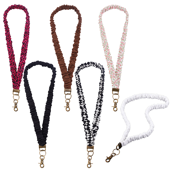 6 шт. 6 цвета полиэстеровые мобильные ремни, с застежками из железа и сплава, античная бронза