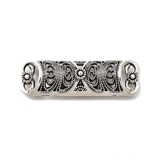 Тибетский стиль сплав соединительные подвески, без кадмия и без свинца, Прямоугольник с цветком