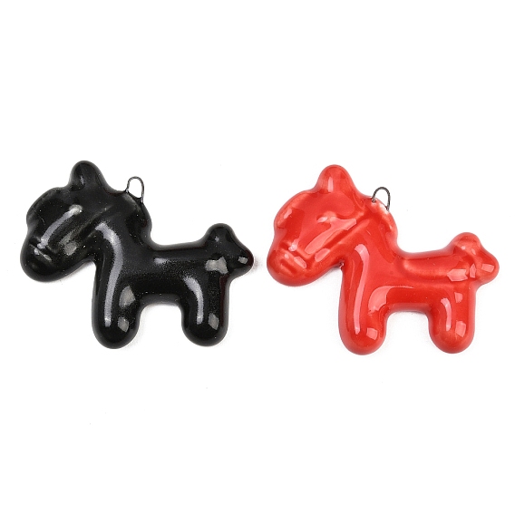 Фарфора ручной работы подвески, лошади прелести, с железом найти