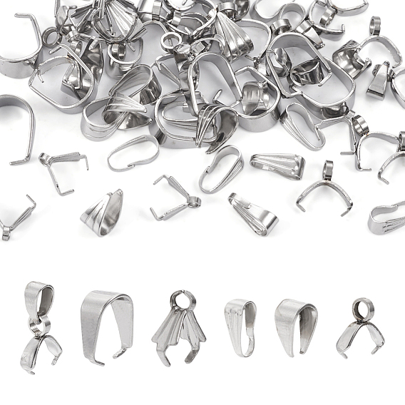 Набор для поиска поделок для изготовления ювелирных изделий, включая 304 защелки из нержавеющей стали на дужках и дужки для ледоруба
