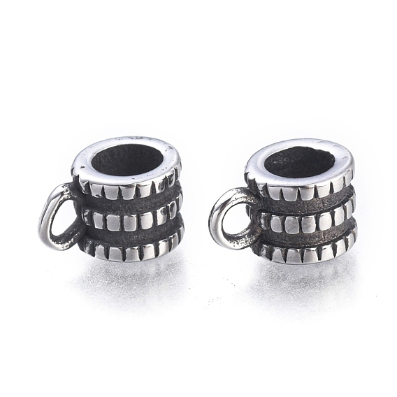 304 Stainless Steel Tube Bails, Loop Bails, Bail Beads, Column