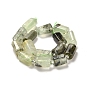 Perles naturelles préhnite brins, avec des perles de rocaille, facette, colonne
