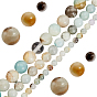 3нити 3 стили натуральные цветочные бусины из амазонита нити, круглые