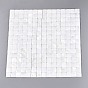 Mosaïque de coquillages d'eau douce naturels cabochons, carrée, dos plat