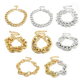 Женские массивные алюминиевые ожерелья-цепочки с панцирными/кабельными цепями