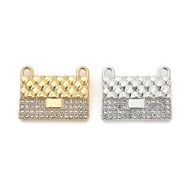 Rack Plating Alloy Pendants with Rhinestone, Bag