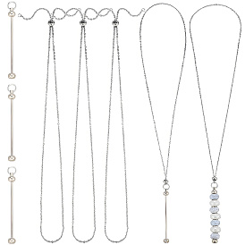 Набор для изготовления ожерелья своими руками, в том числе железный стержень из бисера брелок, 304 изготовление колье-слайдера из нержавеющей стали