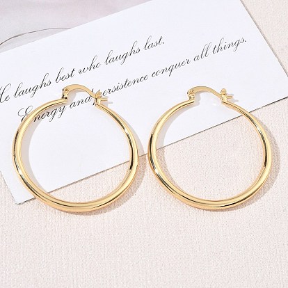 Brass Hoop Earrings for Women