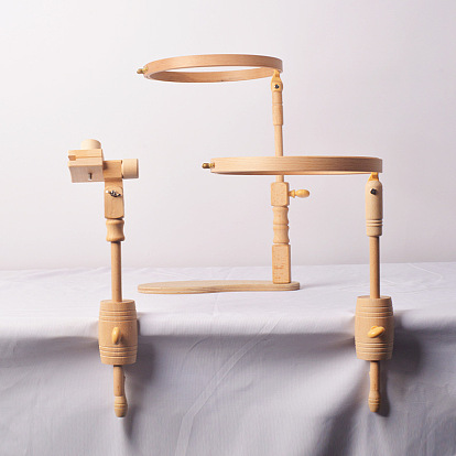 Деревянная подставка для пялец для вышивания, вращающаяся регулируемая подставка для пялец