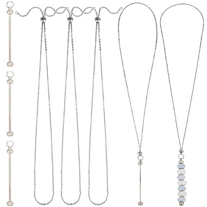 Набор для изготовления ожерелья своими руками, в том числе железный стержень из бисера брелок, 304 изготовление колье-слайдера из нержавеющей стали