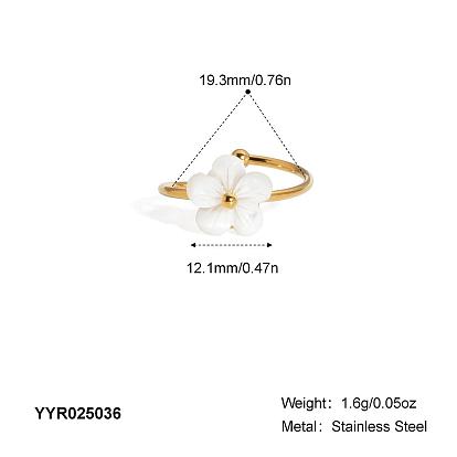 Модные цветочные манжеты из нержавеющей стали для женщин, золотые