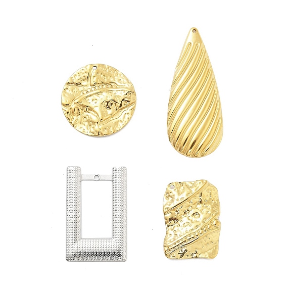 304 подвески из нержавеющей стали, подвеска в виде капли/плоского круга/прямоугольника