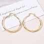 Brass Hoop Earrings for Women