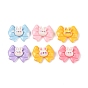 Cabochons décodés en résine opaque, nœud papillon lapin