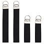 4 pièces 2 styles de fermoirs porte-clés en feutre, avec porte-clés en alliage, rectangle, platine
