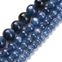 Натуральный кианитовые бисер пряди, круглые, класс AAA