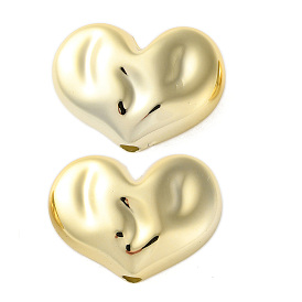 Гальванопокрытие непрозрачные акриловые бусины, сердце