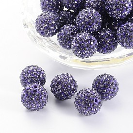 Бусины со стразами, полимерная глина , pave disco бусины, класс А