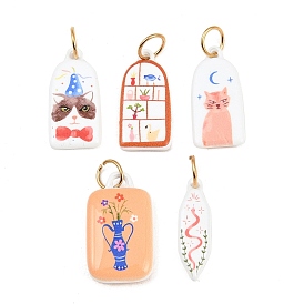 304 нержавеющей стальной эмали подвески, реальный 18 k позолоченный