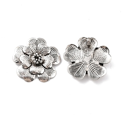 Tibetischer stil Aluminium Anhänger & Charms, Blume